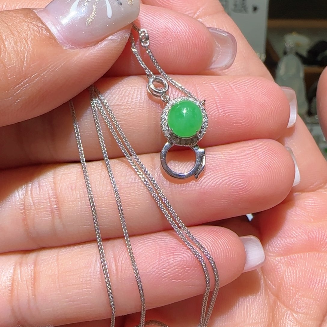 【闪购商品】翡翠颈饰18K金镶嵌缅甸