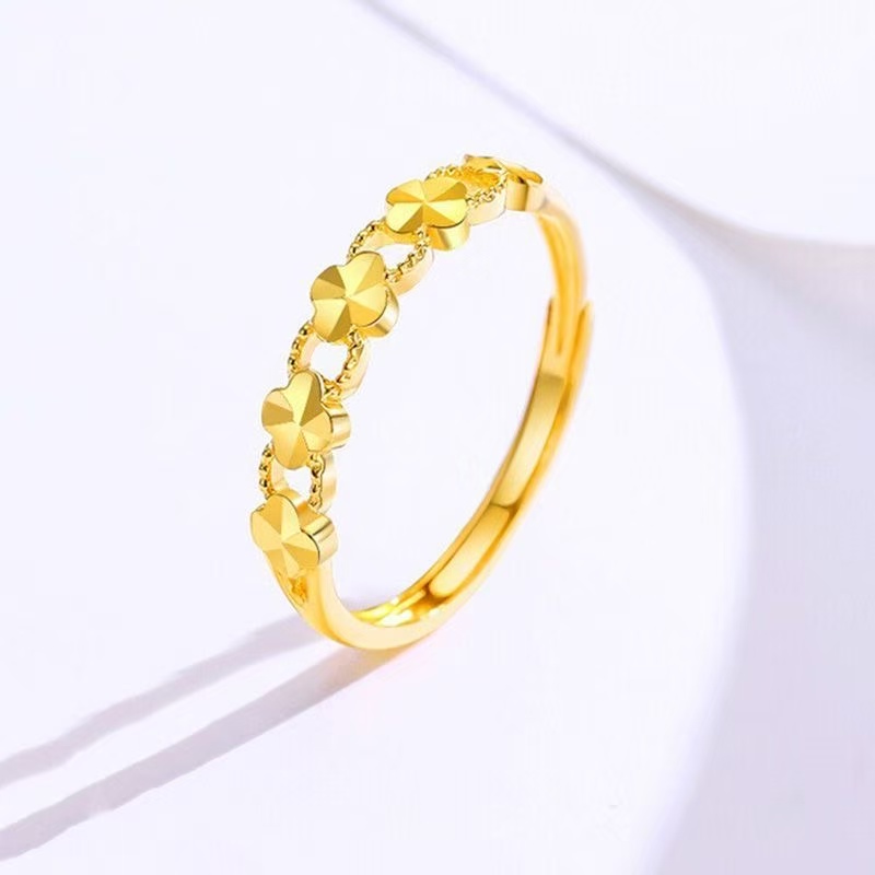 精品四叶草戒指开口s31【多样性发其一】