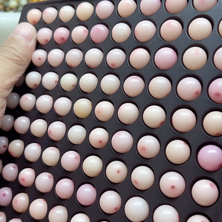 白玉菩提吊坠瑕疵11粉圆珠50颗卡灯牌宠64颗