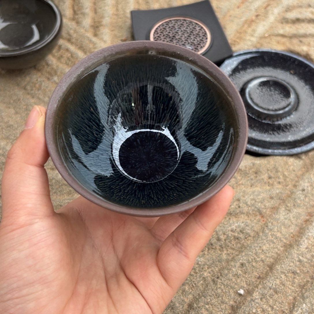 茶盏建盏柴烧乌泥窑