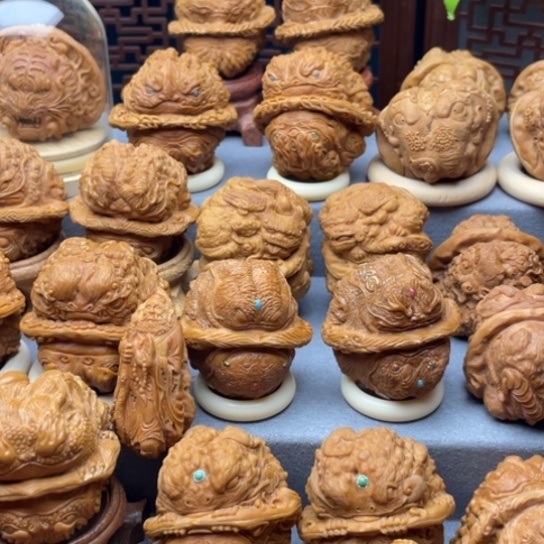 手串/手链核桃田**风貔貅蛤蟆头核桃雕刻核桃雕刻核桃