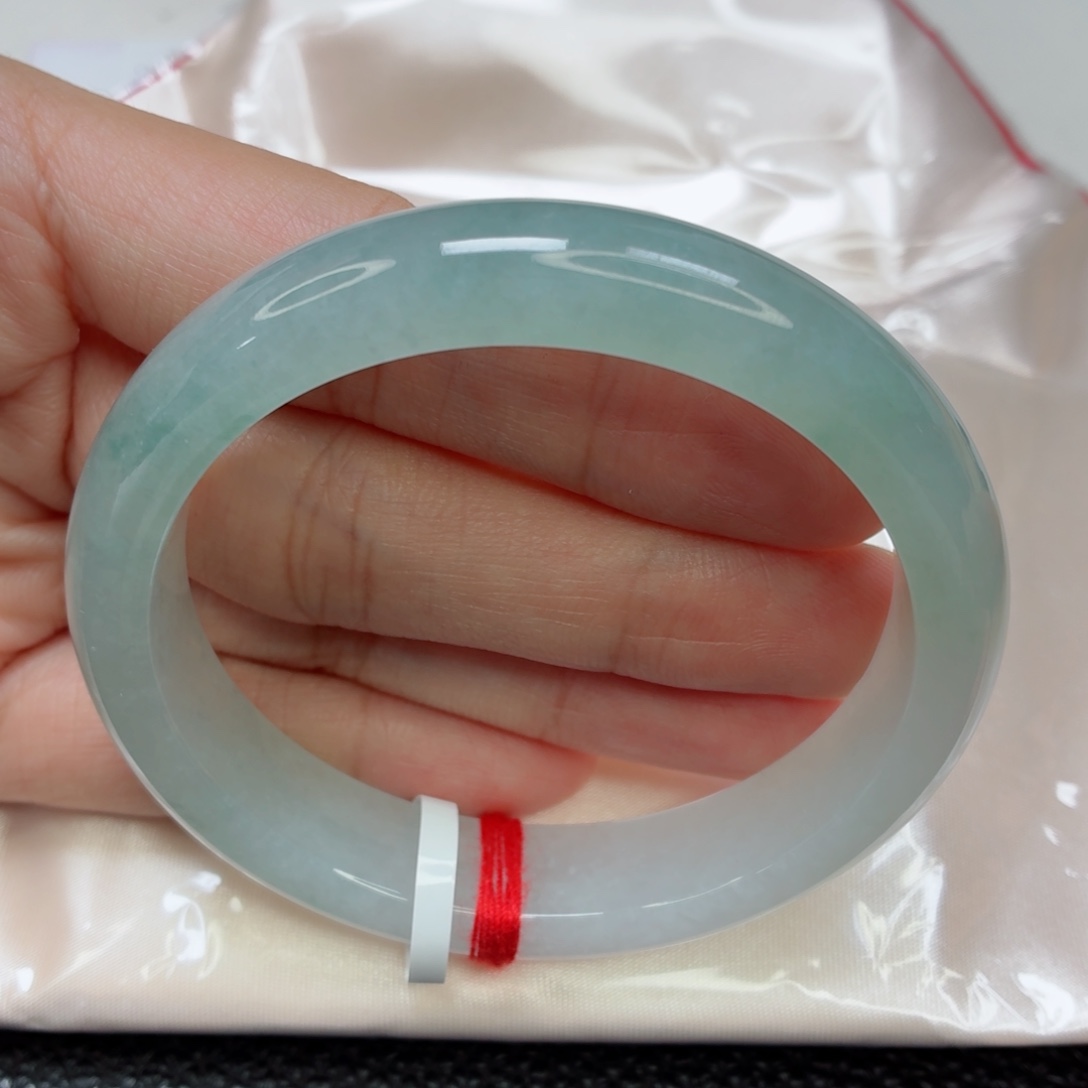 翡翠未镶嵌手镯老坑56贵妃冰半山水起光003