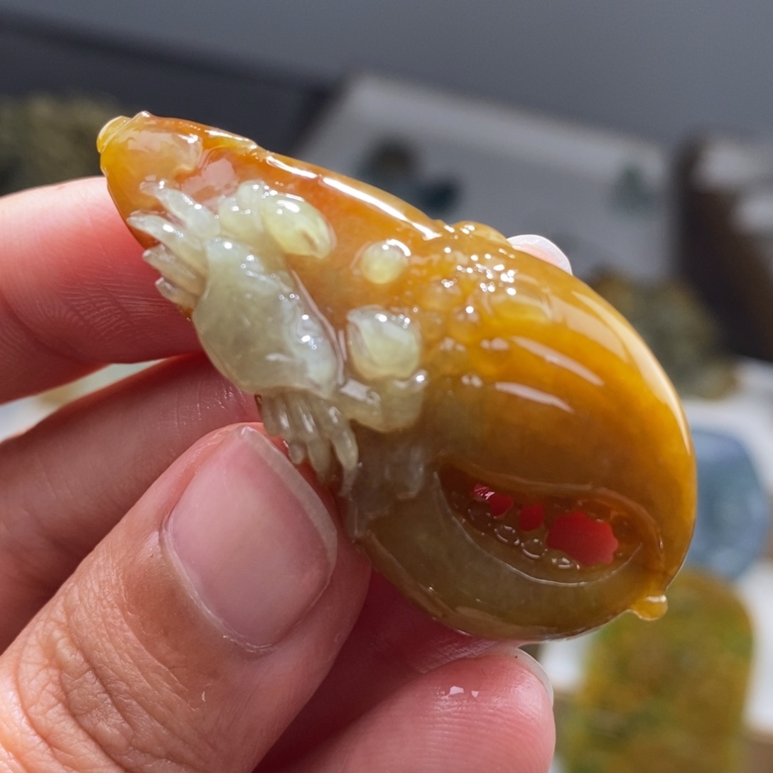 定制翡翠未镶嵌蟹钳