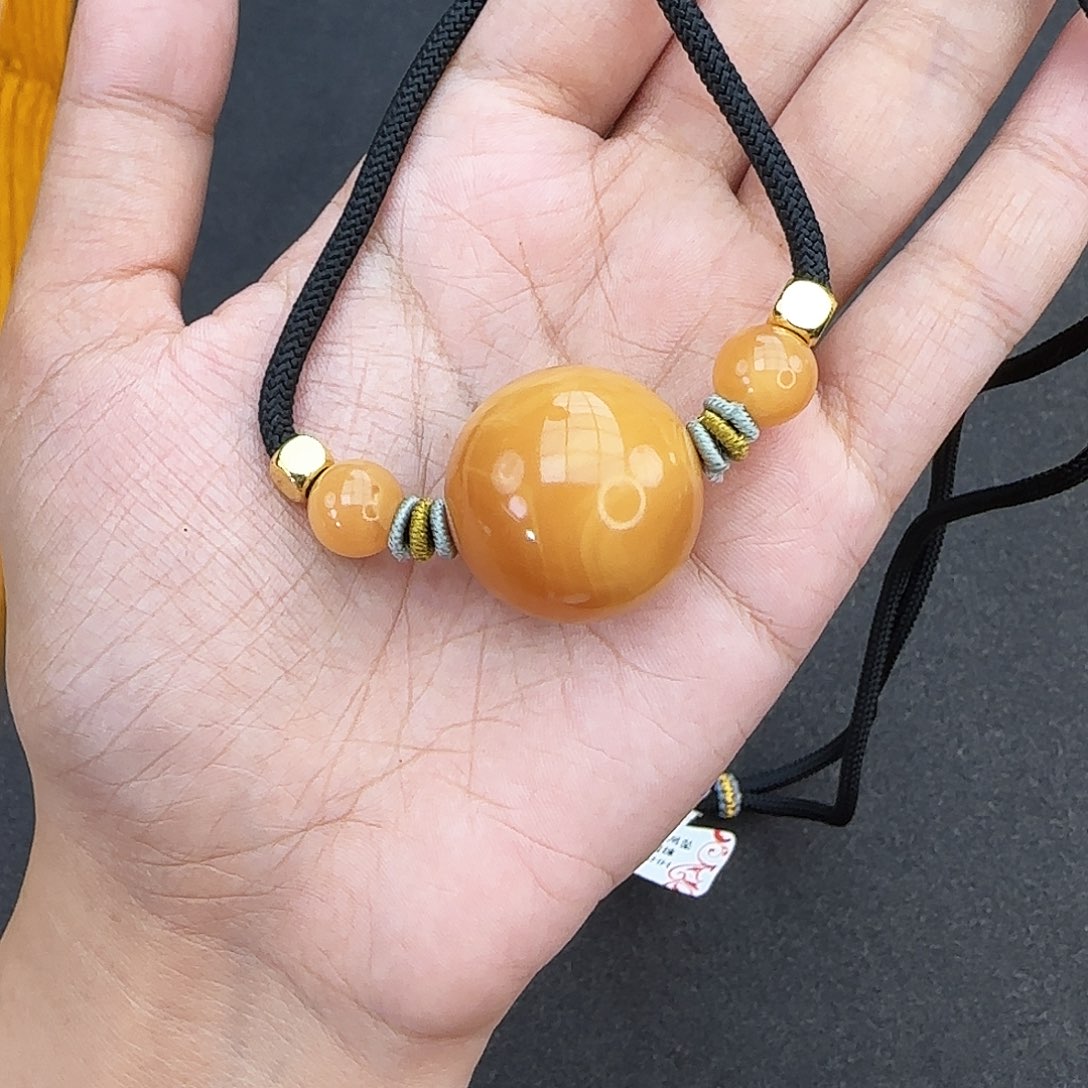 琥珀颈饰未镶嵌吊坠