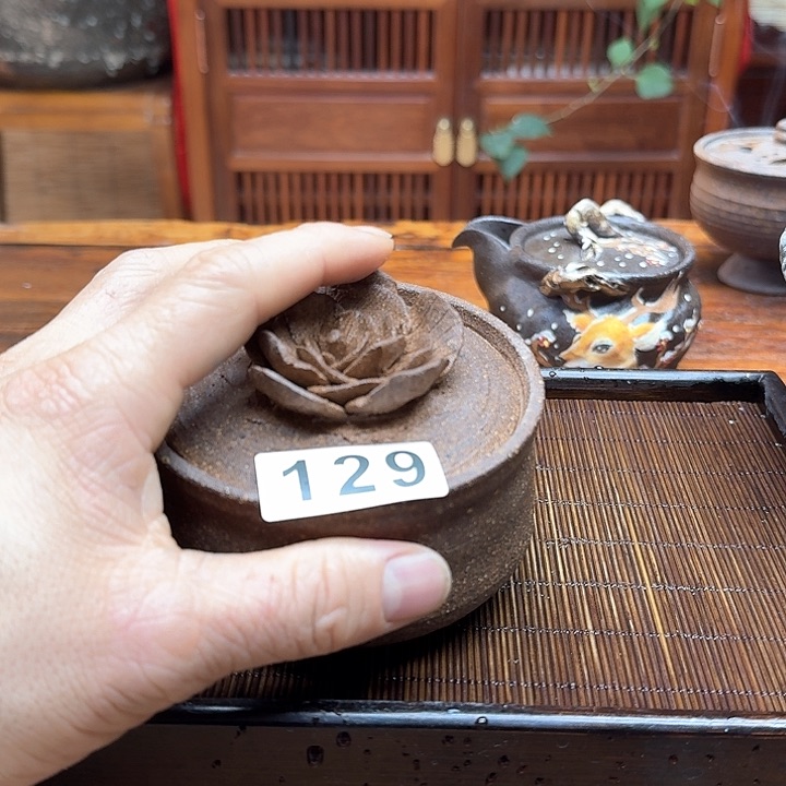 纯手工制作粗陶茶具