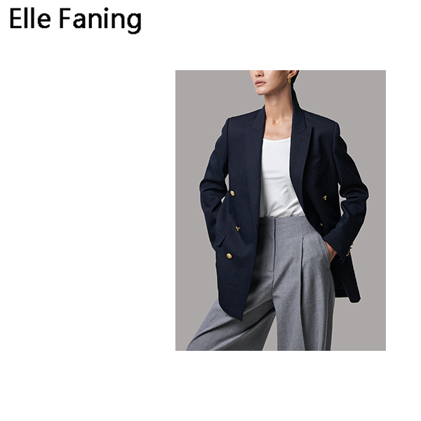 芒果优选-双排扣中长款羊毛西服