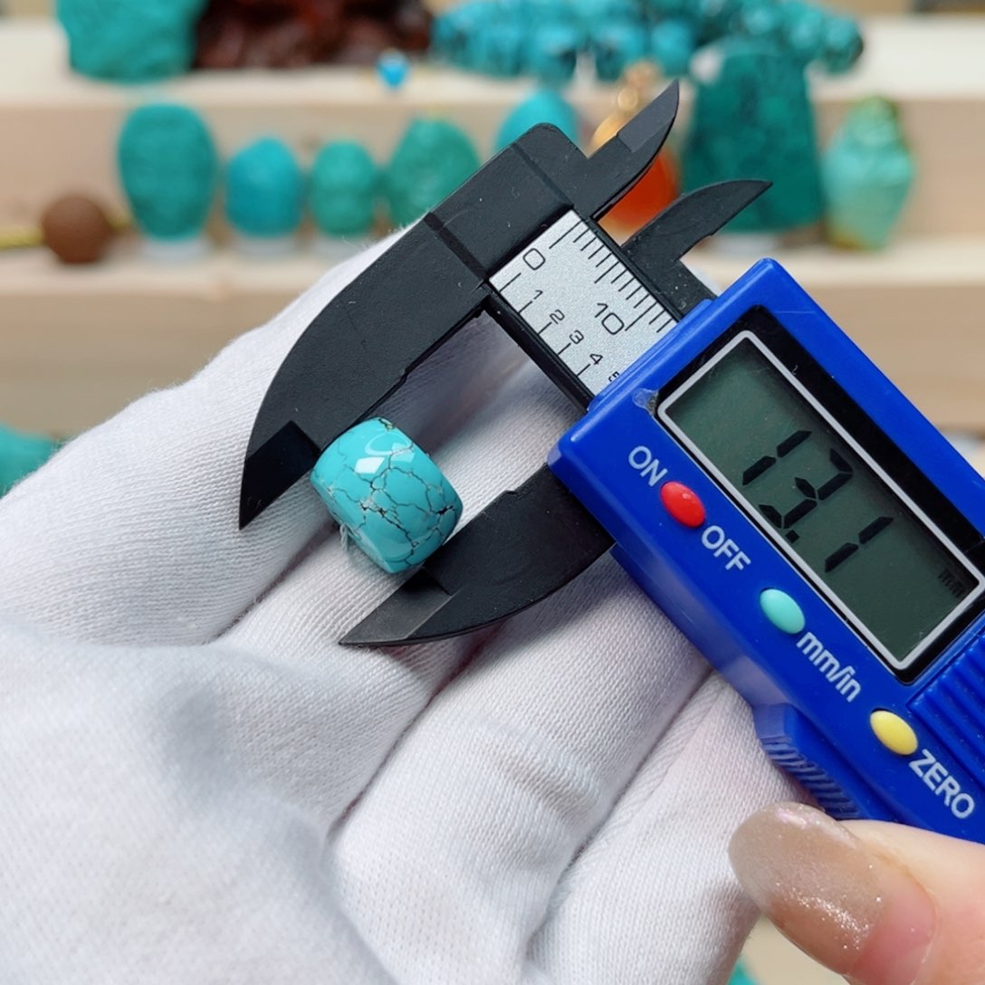 绿松石直切鼓珠未镶嵌