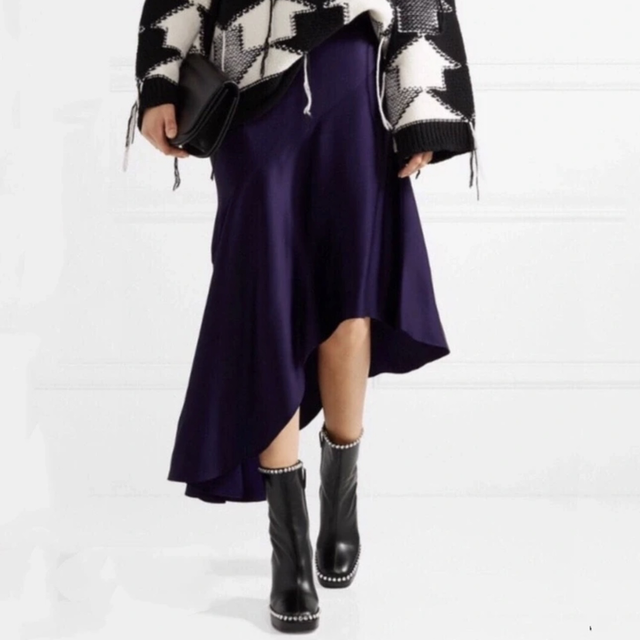 99新 GUCCI/古驰 黑色牛皮满圈水钻花卉内里高跟短靴/37码/FZ447