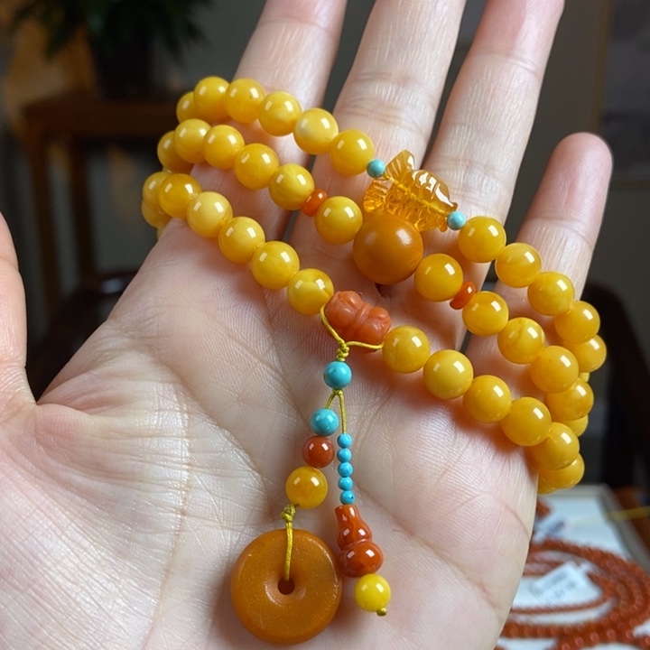 琥珀手链未镶嵌蜜蜡手串7