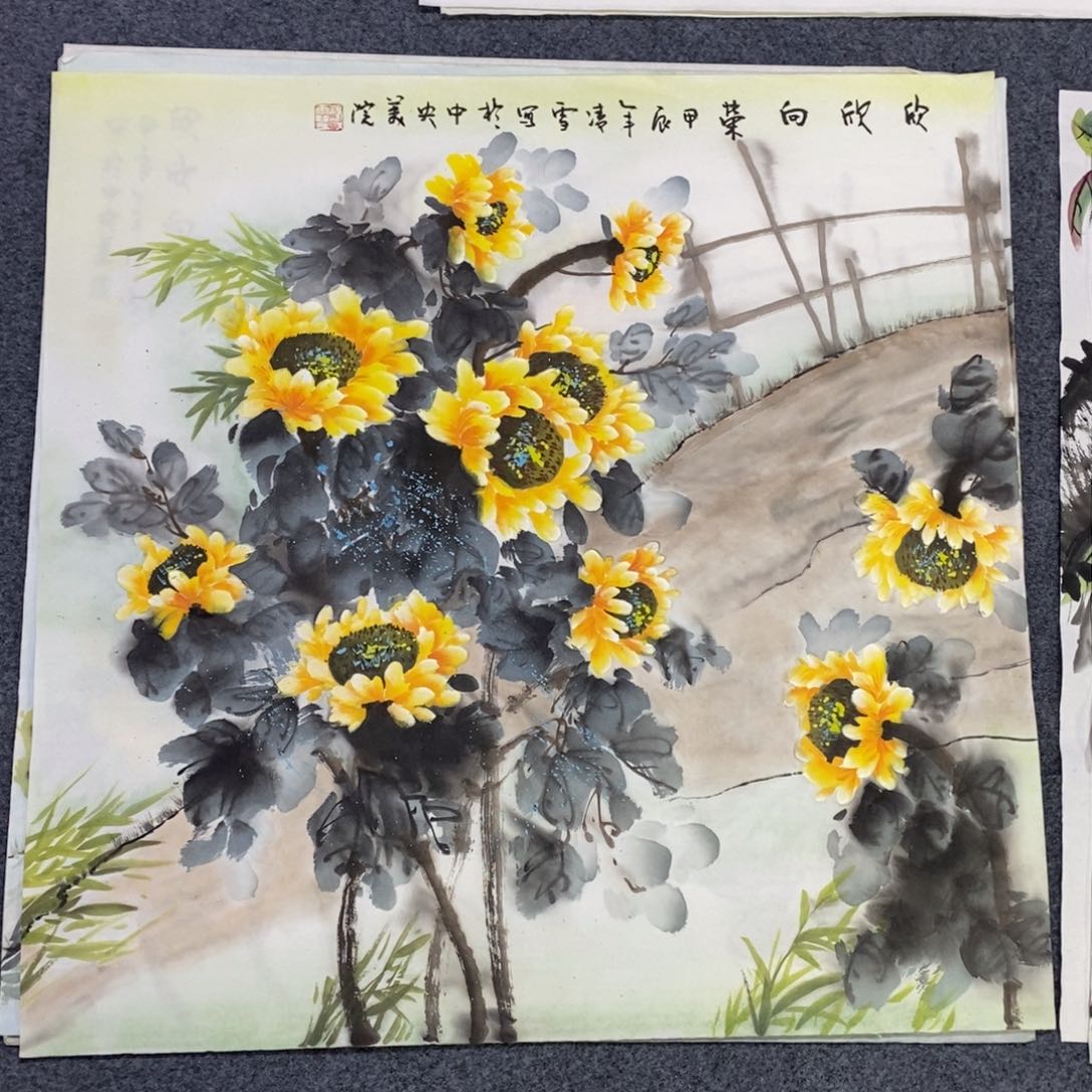 国画尺寸68✖️68四尺手绘