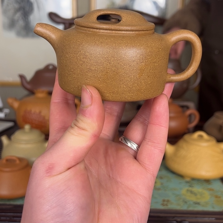 紫砂茶壶坦**对全手工五彩段（黄金段）190c牛盖莲子