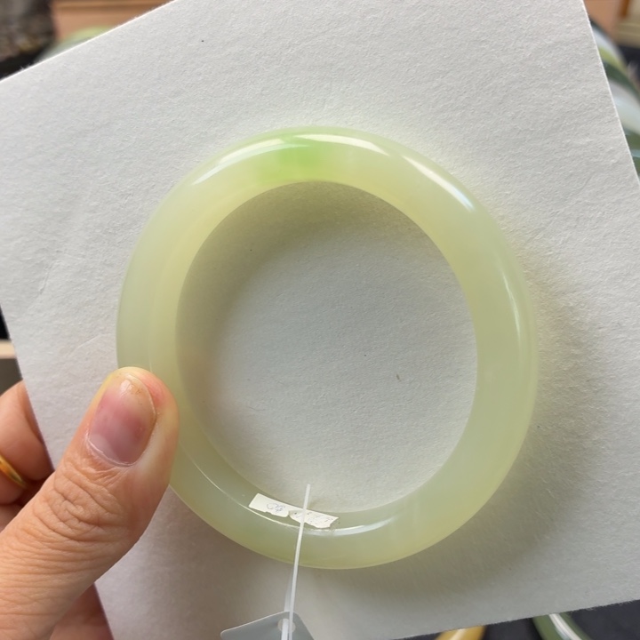 和田玉未镶嵌手镯晴底翠16