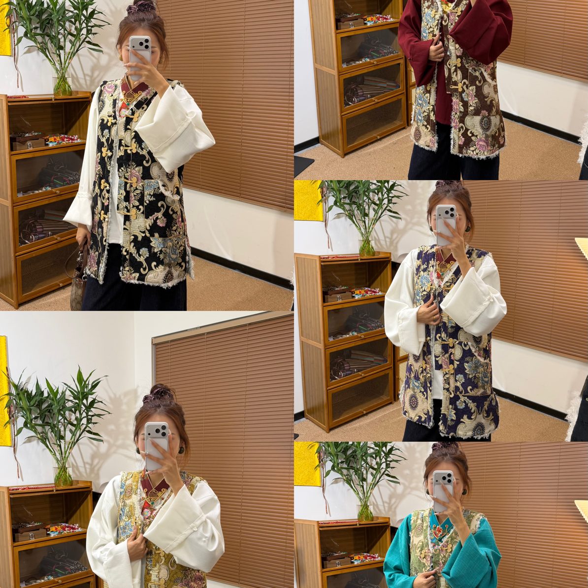 【珊卓服饰】爆款女士藏服领马夹外套西藏服装洋气坎肩藏装无袖背心