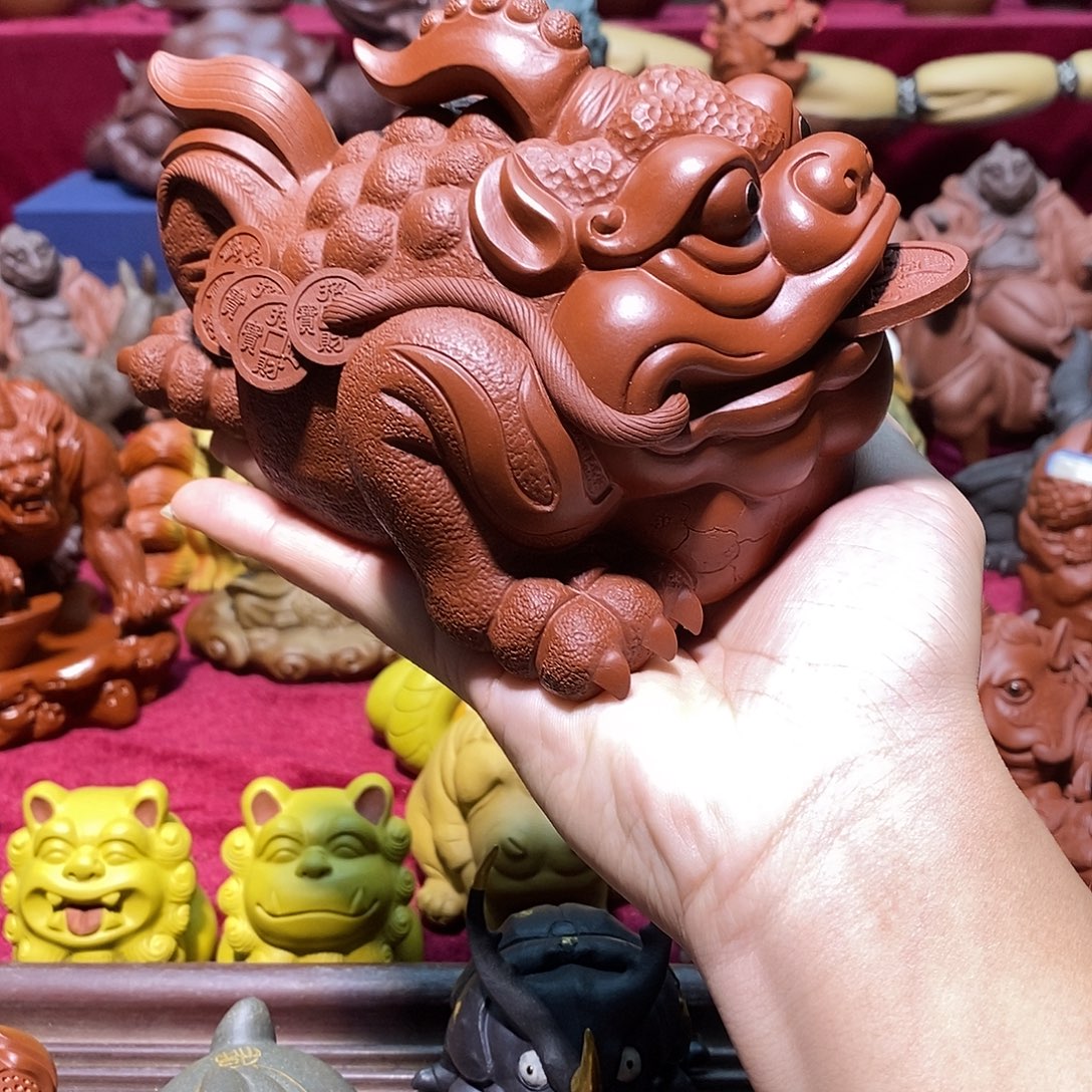 紫砂茶宠宜兴紫砂鸿运当头17厘米