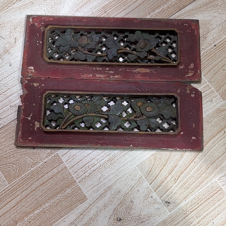 用***0香榧木老木雕花板画作品