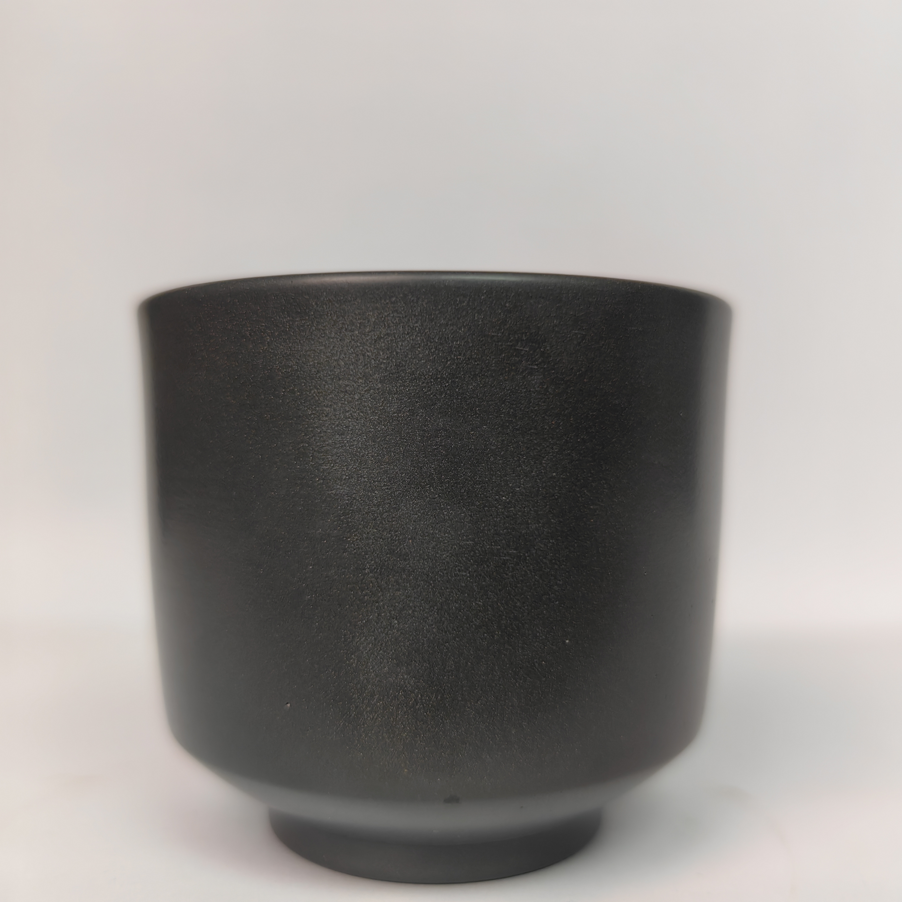 直筒杯 钦州原矿手拉成型 电窑烧成 黑色