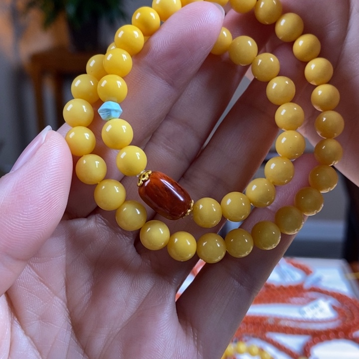 琥珀手链未镶嵌蜜蜡手串7