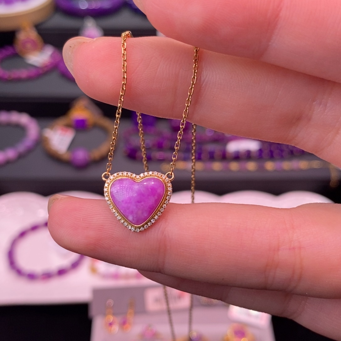 苏纪石（舒俱来）18K金镶嵌项链