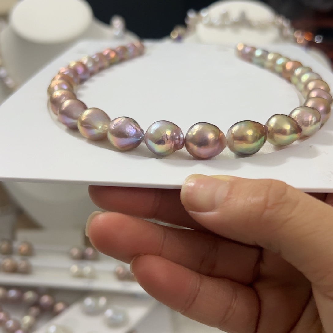 淡水珍珠耳环银S925镶嵌