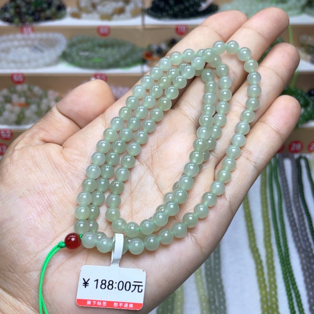 和田玉未镶嵌颈饰6mm