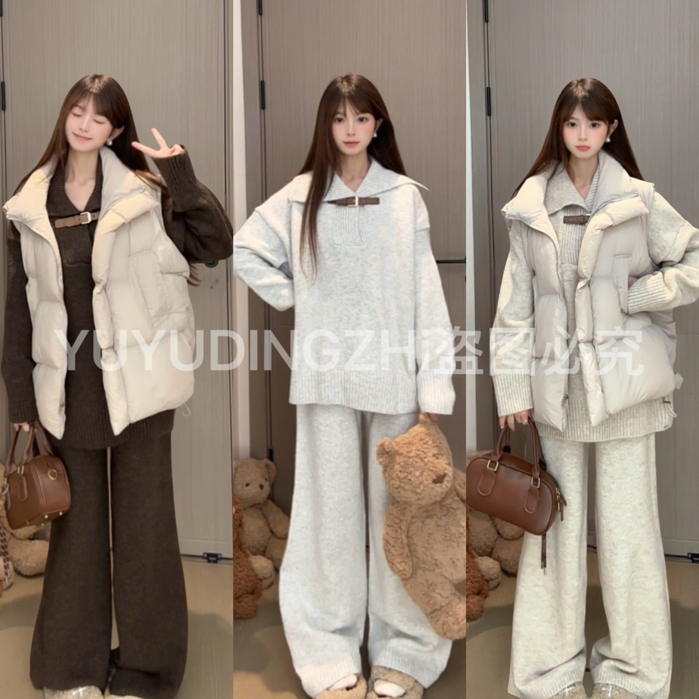 【鱼鱼原创+运费险】慵懒套装女翻领小众上衣巨好看两件套早秋新款