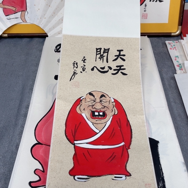 国画手绘禅意画一物一拍