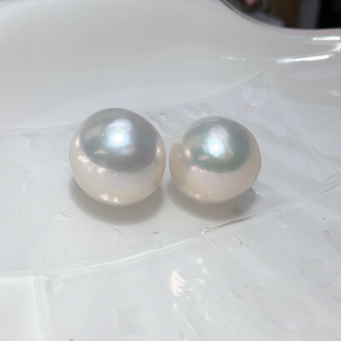 淡水珍珠耳饰银S925镶嵌