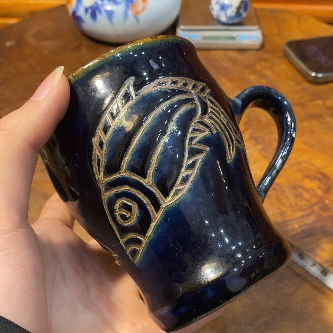 陶瓷小六古美术工艺品