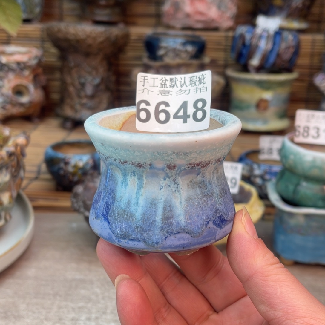 手工花盆默认瑕疵完美者勿拍