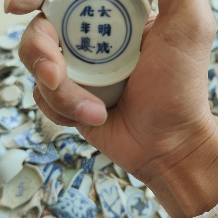 瓷片景德镇青花瓷片标本