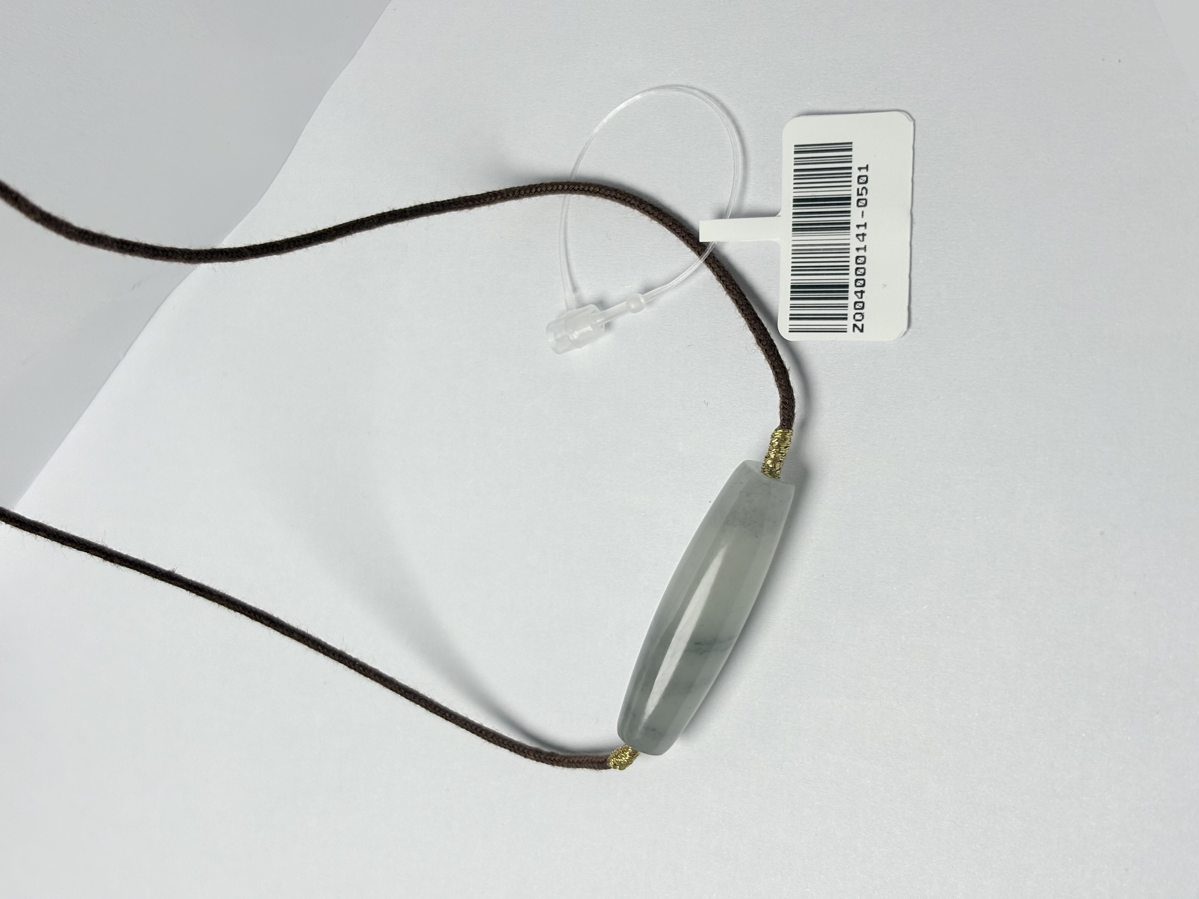 【吉玉0141-0501】新疆和田玉青花勒子吊坠 9x36