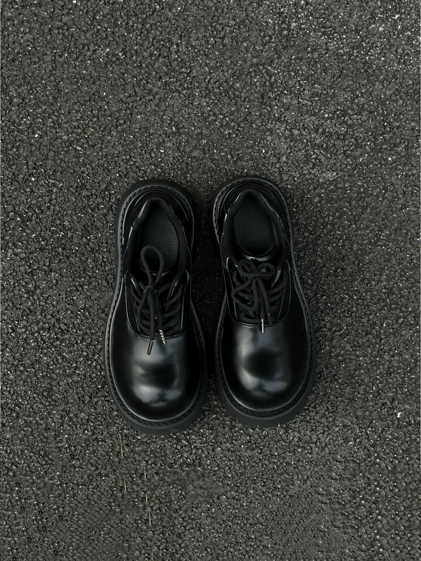 BLACKMAGAZIN小众设计款翘头德比鞋厚底男鞋休闲皮鞋大头圆头鞋