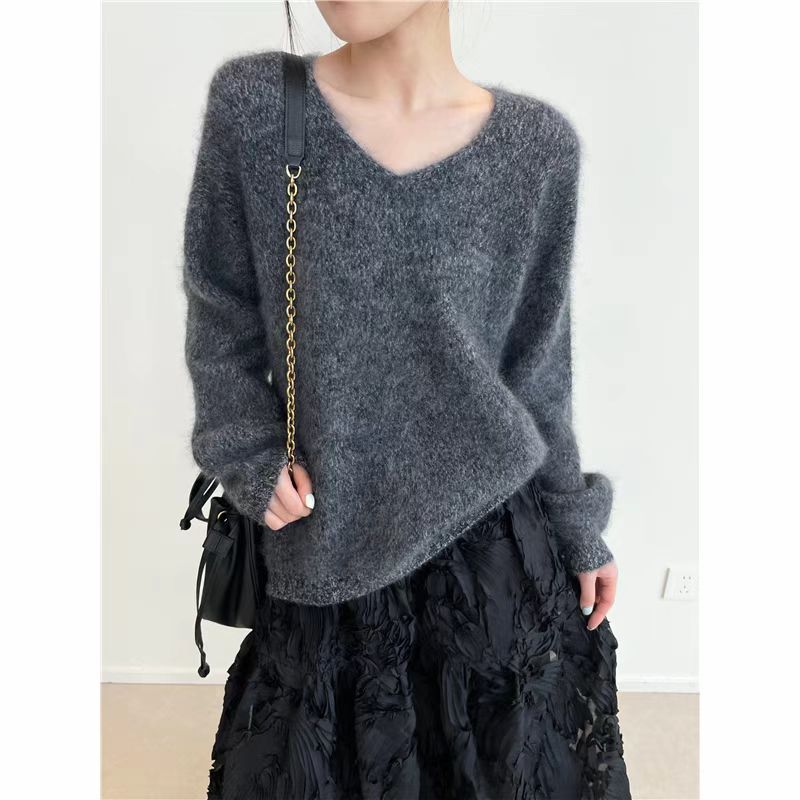 668-1205/33-97  秋冬韩版v领开衫针织衫毛