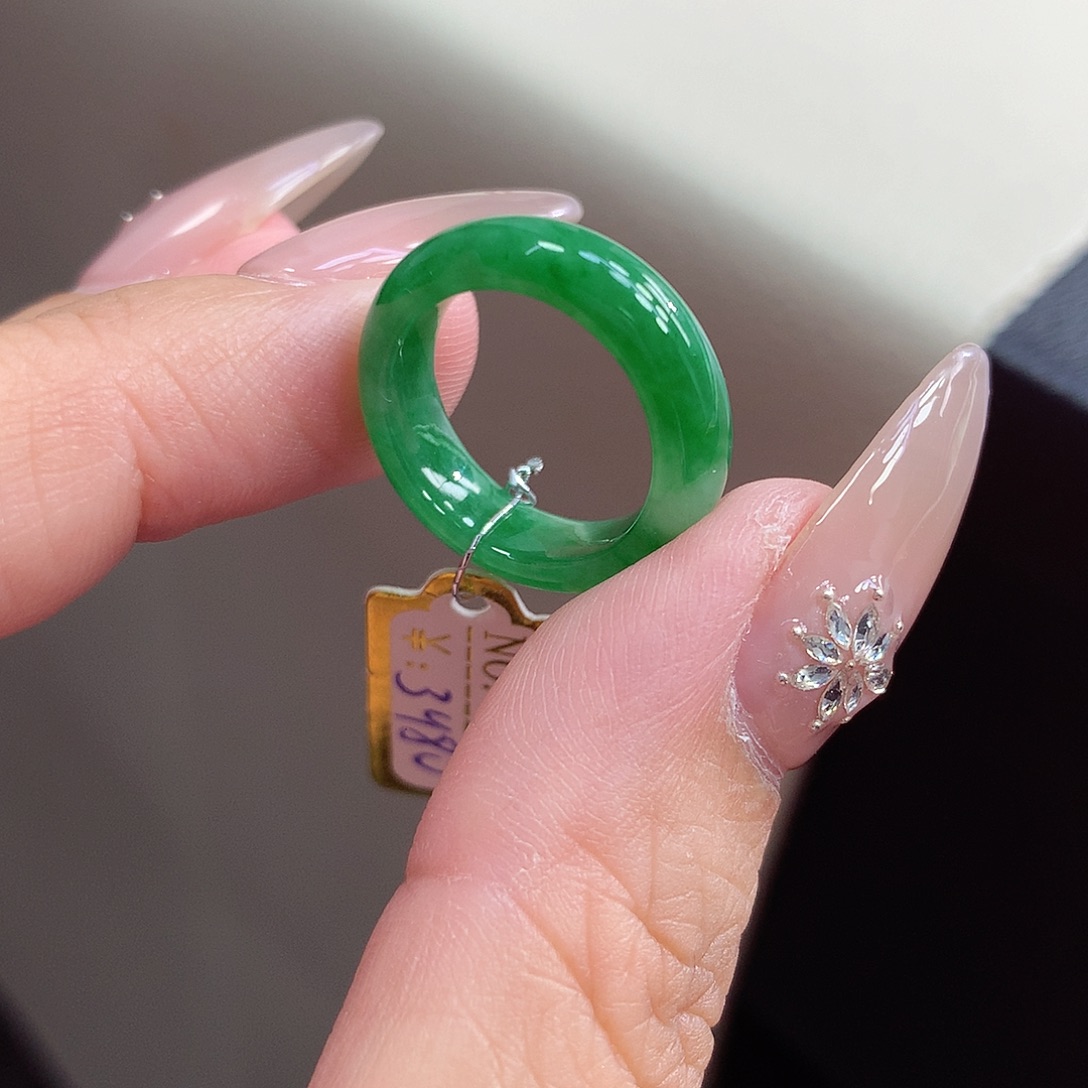 翡翠未镶嵌戒指8号