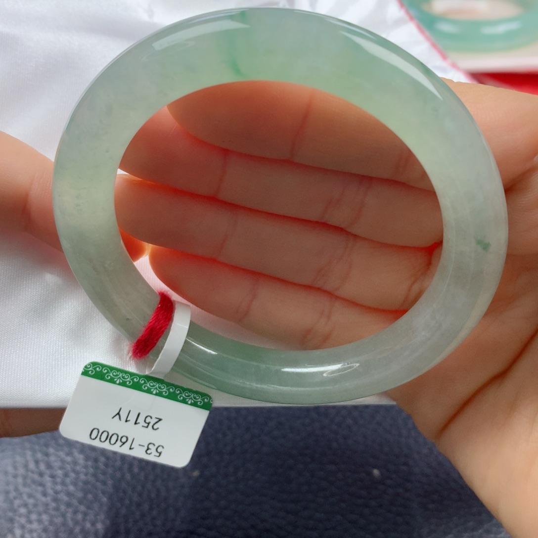 未镶嵌手镯翡翠缅甸天然翡翠A货53.3圆