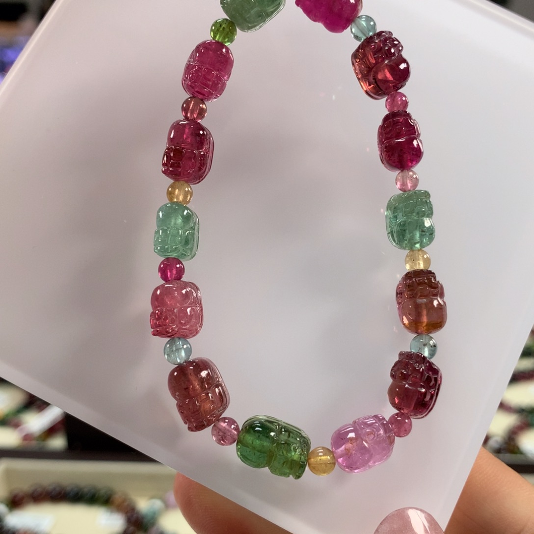 碧玺手链未镶嵌染*夕手链