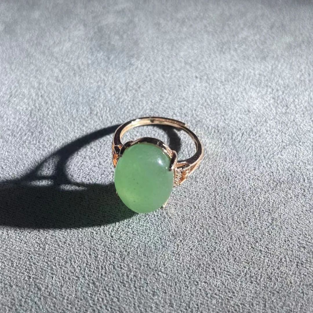 时尚精品天然新疆冰晴水戒指