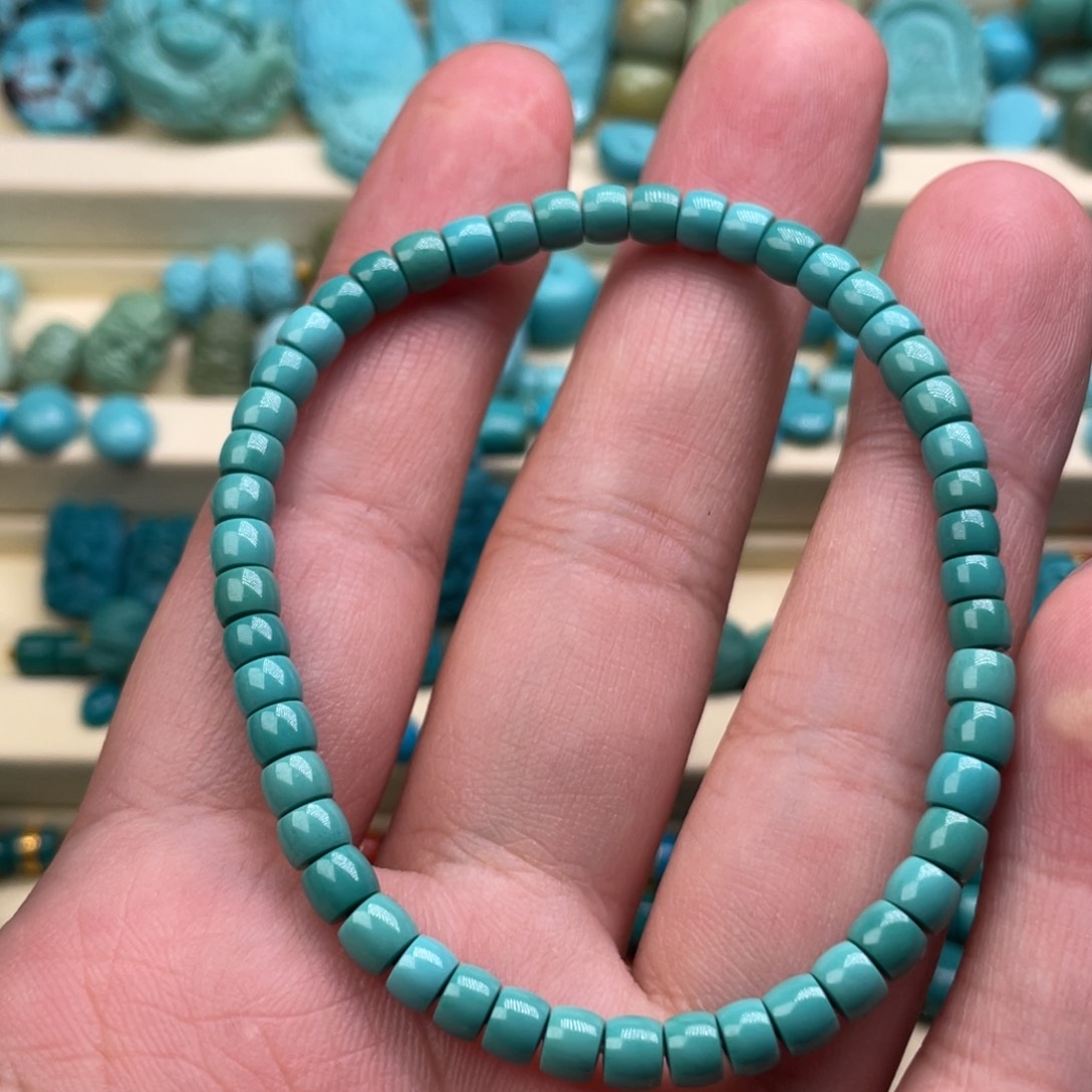 绿松石手串未镶嵌4.3尺寸