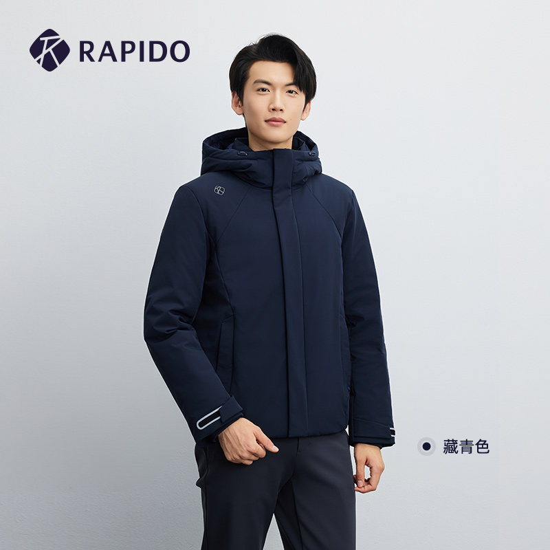 RAPIDO雳霹道2025年秋冬男士鸭绒休闲轻量连帽羽绒服CN5938X04