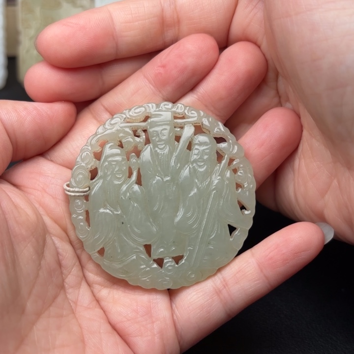 和田玉未镶嵌挂件繁**梦