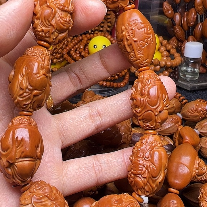 橄榄核吊坠达摩串