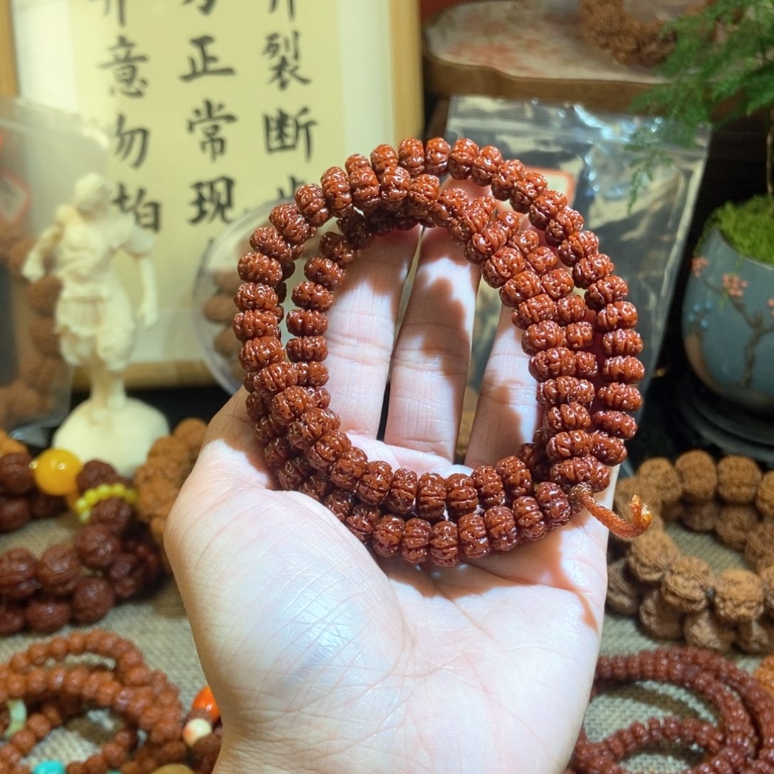 金刚菩提手串8玉化雕刻108