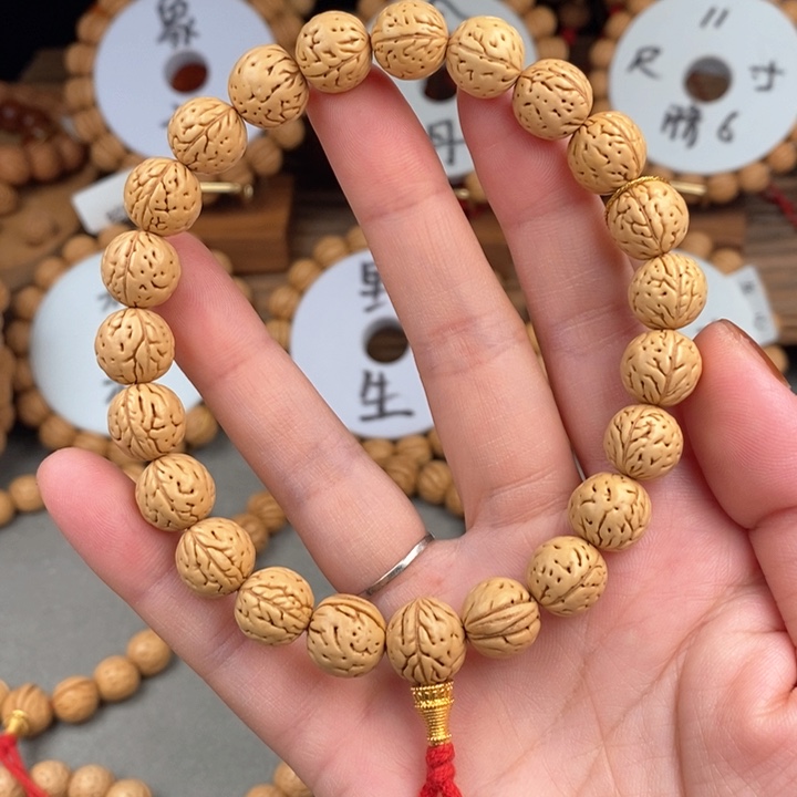 桃核手串金豆12抛光板尺寸误差0.5之间