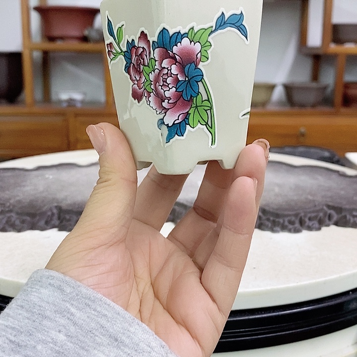 紫砂花盆瑕疵7-5。。。