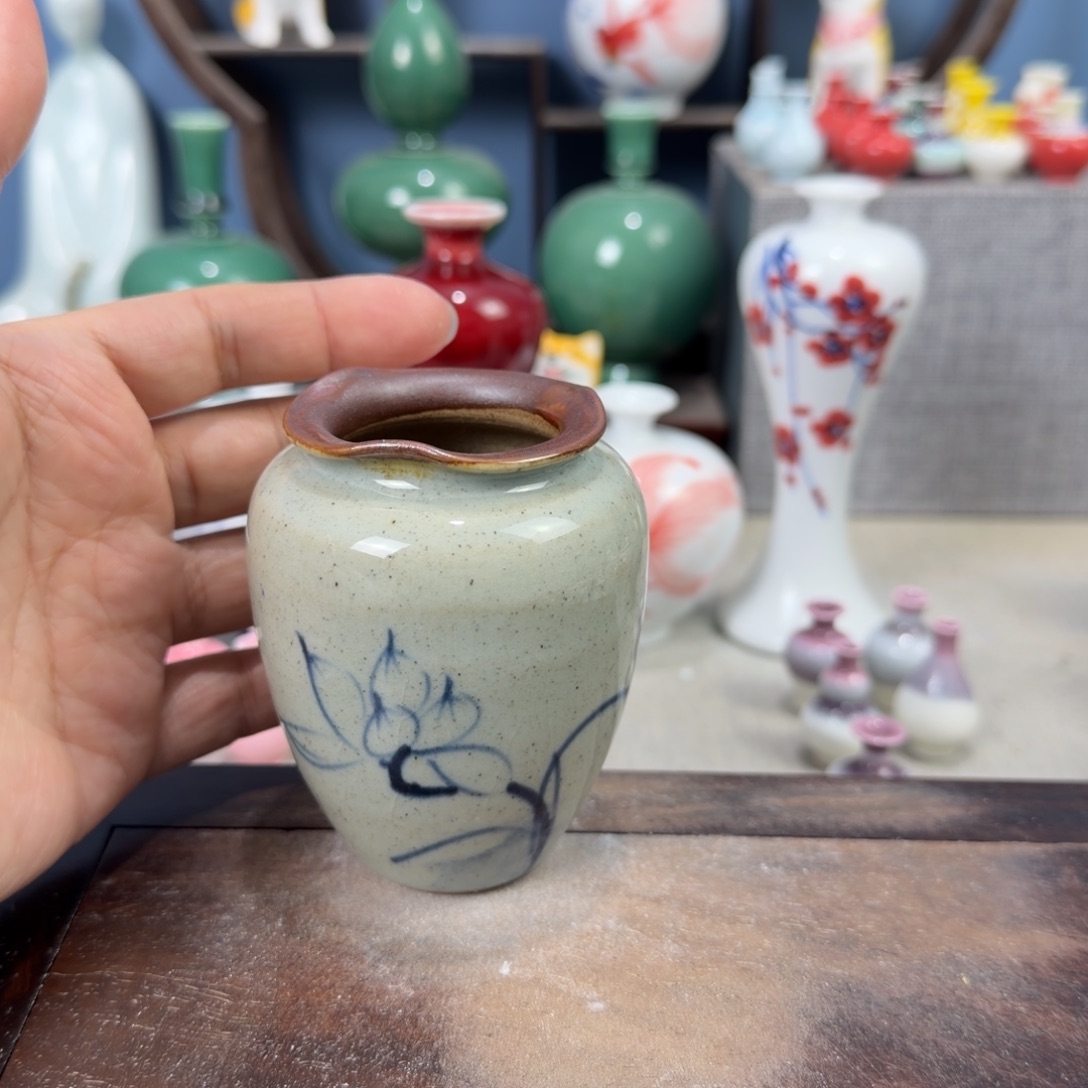 陶瓷手工小花器摆件