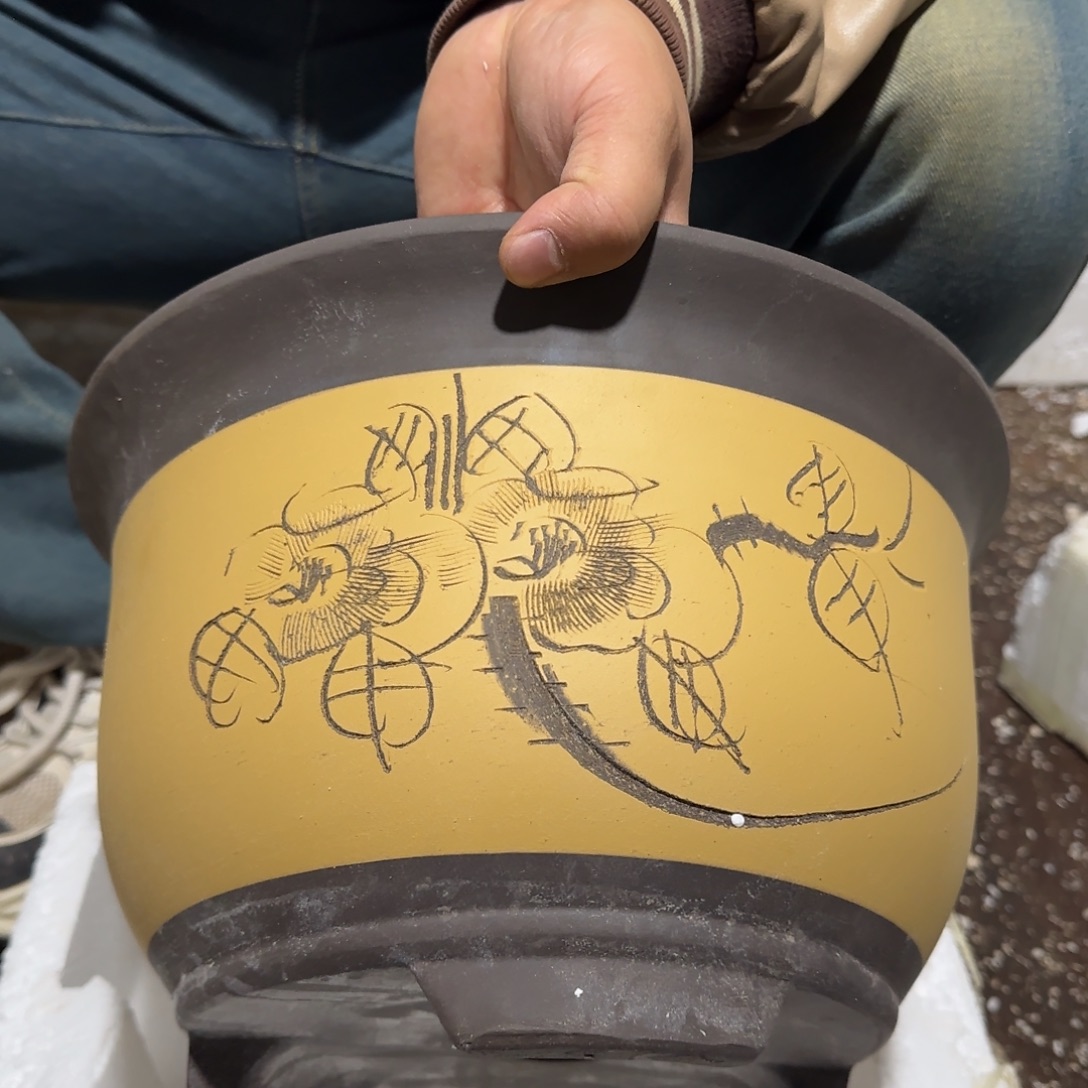 紫砂花盆口径33厘米