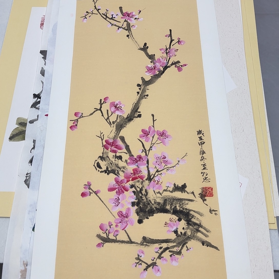 国画国画立体兰花