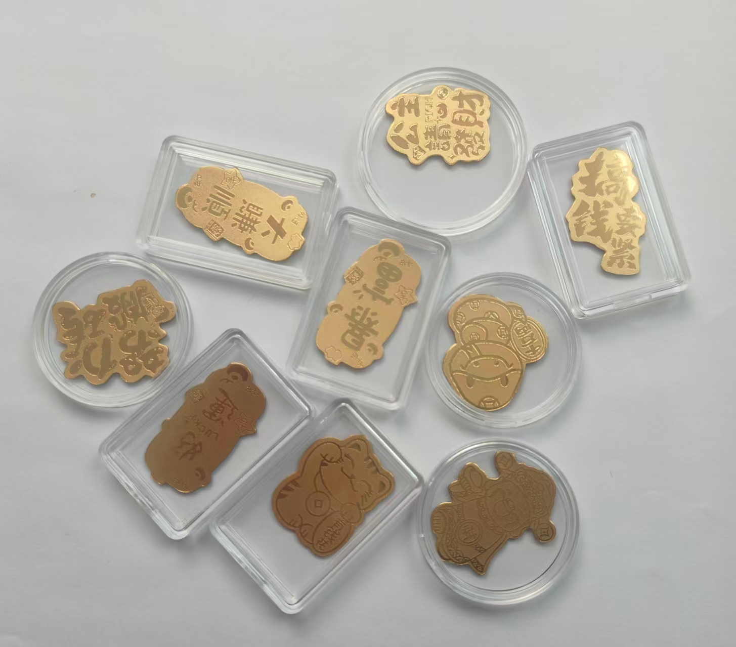 含金工艺品【质检发货】水贝新款含金手机贴送女友(随机发一个) 