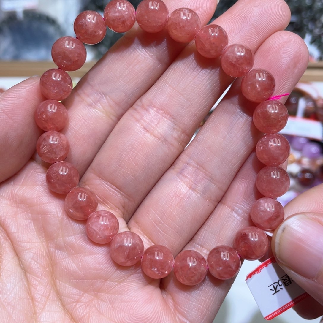 菱锰矿（红纹石）手链未镶嵌