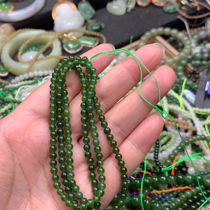 和田玉未镶嵌手链81